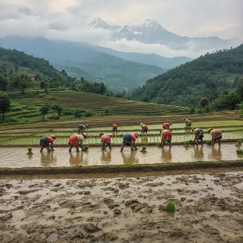 नेपालमा आधा क्षेत्रफलमा धान रोपाइँ सम्पन्न, मनसुनको सुरुवाती कमजोरीले गति सुस्त