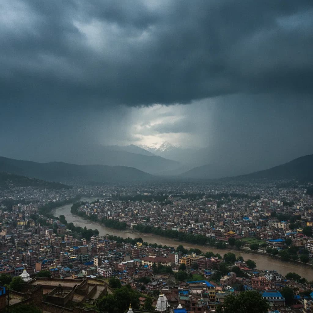 काठमाडौं र पोखरामा भारी वर्षाको उच्च जोखिम