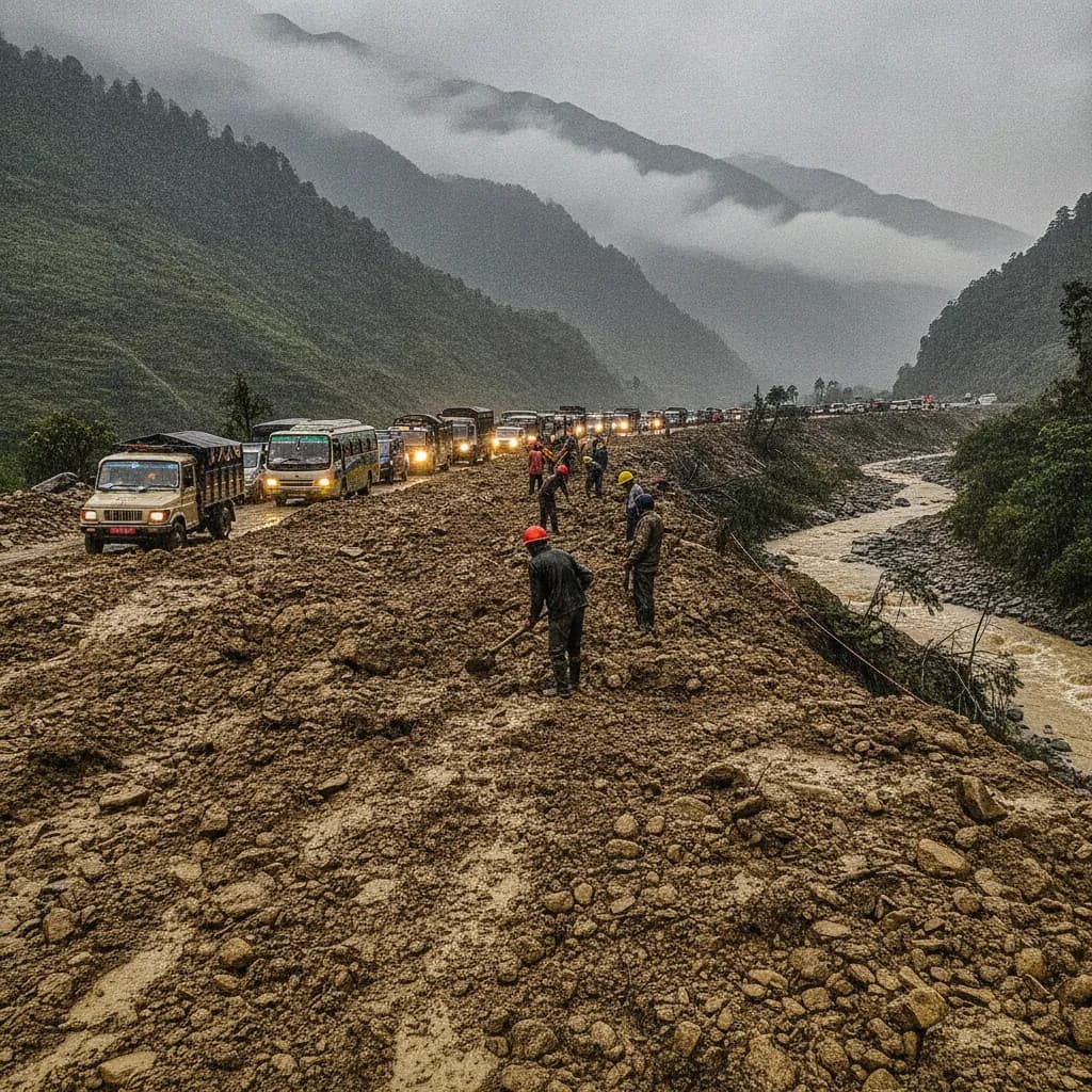 अविरल वर्षाले देशभरका राजमार्ग अवरुद्ध, कान्तिलोकपथ भने सञ्चालनमा