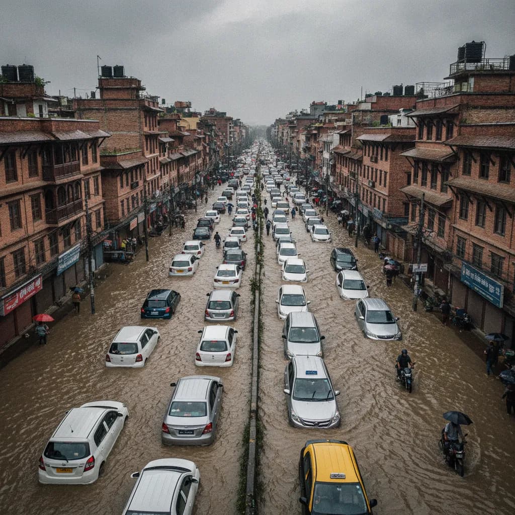 उपत्यकामा जलमग्नको समस्या दोहोरिँदै, ढल निकास प्रणाली नै जड