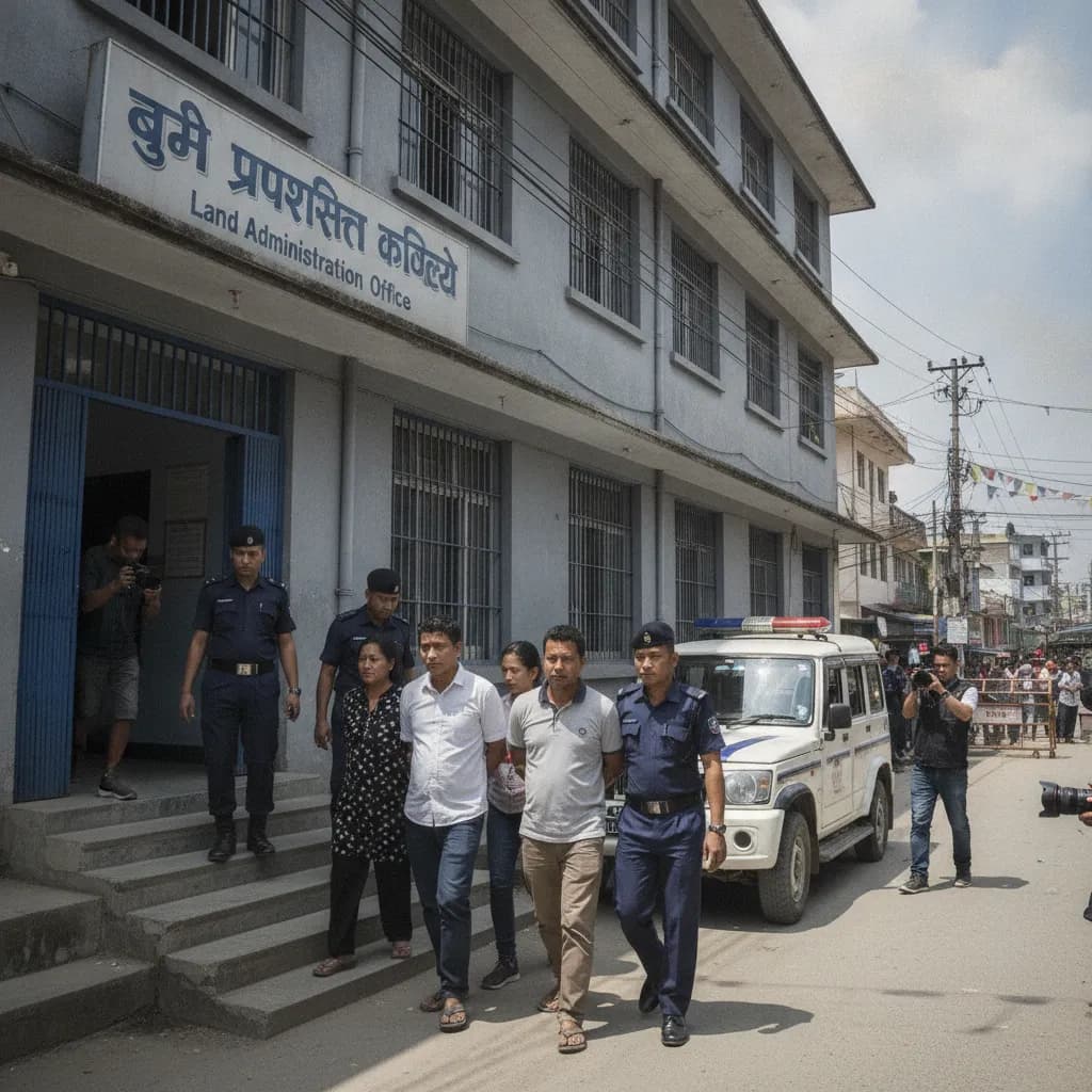 बर्दियाको भूमि प्रशासन कार्यालयमा मादक पदार्थ सेवन गरेको आरोपमा पाँच जना पक्राउ