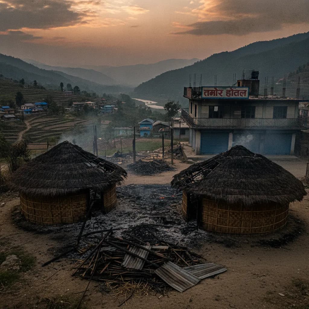 पाँचथरमा ग्यास चुहावटबाट आगलागी, दुई कटेज र नगद जले