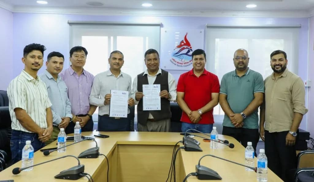 विद्यालय तहमा क्लाइम्बिङ खेल विकास गर्न एनएसएसएफ र एनसीएसएबीच सहकार्य सम्झौता